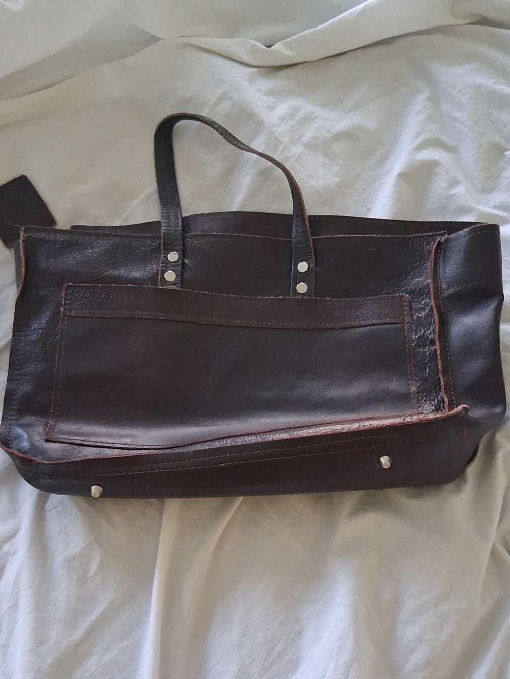 Dark Brown Genuine Leather Bag